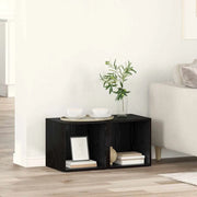 Set mobile TV 2 pz-Set di 2 Credenza per TV Nero 37 x 35 x 37,5 cm Legno multistrato