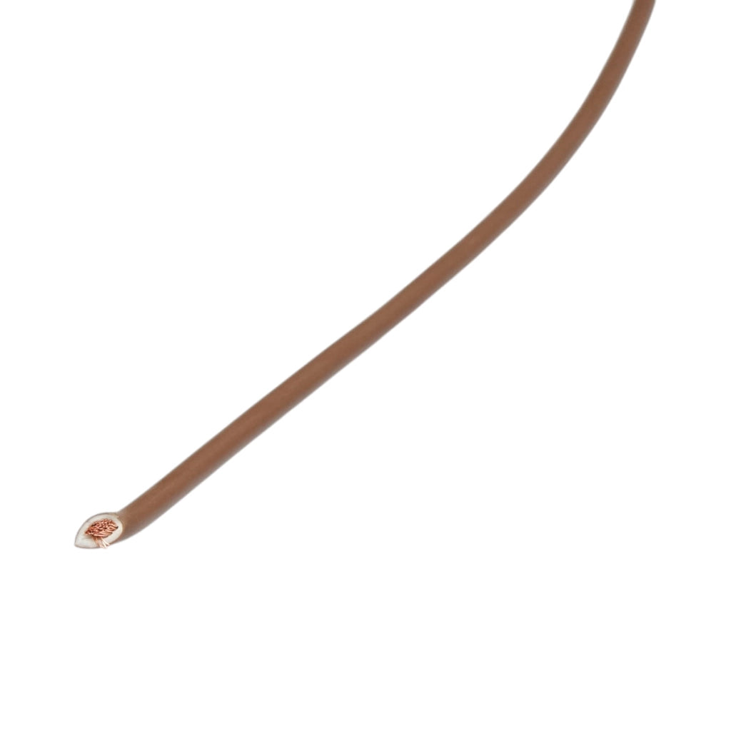 Cavo elettrico in rame 2,5mm marrone MYF H07V-K, isolamento in PVC 450/750V 100m/rotolo