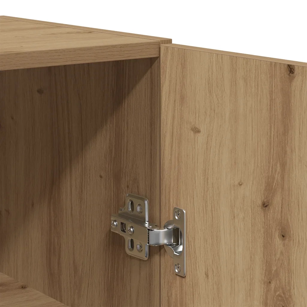 Elegante pensile dal design senza tempo 69,5 x 34 x 90 cm realizzato in legno di rovere composito artigianale 02_0051157
