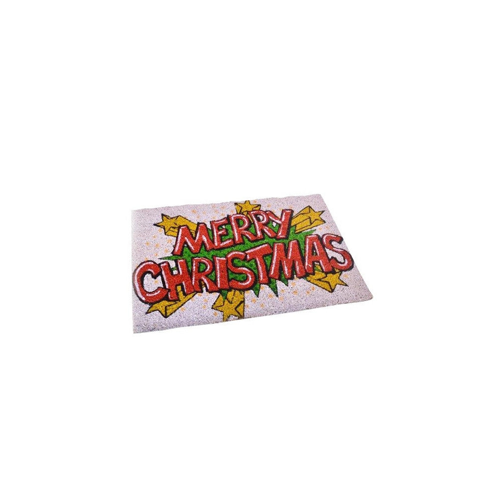 Trade Shop - Tappeto Zerbino Natale Decorazione Merry Christmas 40 X 60 Cm Decorazioni Natalizie -