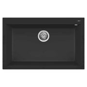 Lavello Elleci Incasso 1 vasca 79x50 Quadra 130 Keratek Plus Nero Black Assoluto LKQ13086