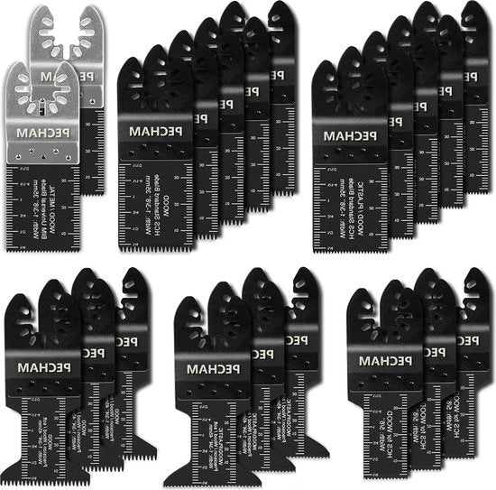 Accessori universali per multitool oscillante 21 pezzi - rilascio rapido per accessori multitool oscillanti - compatibile con Multimaster Ryobi Milwaukee Dremel Dewalt Rockwell lame oscillanti per sega.