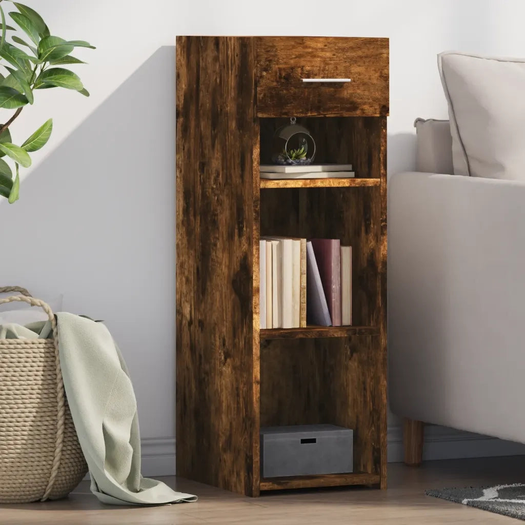 Credenza-Buffet-Armadio da cucina Rovere Fumo 30x42,5x93 cm in Legno Multistrato 621129