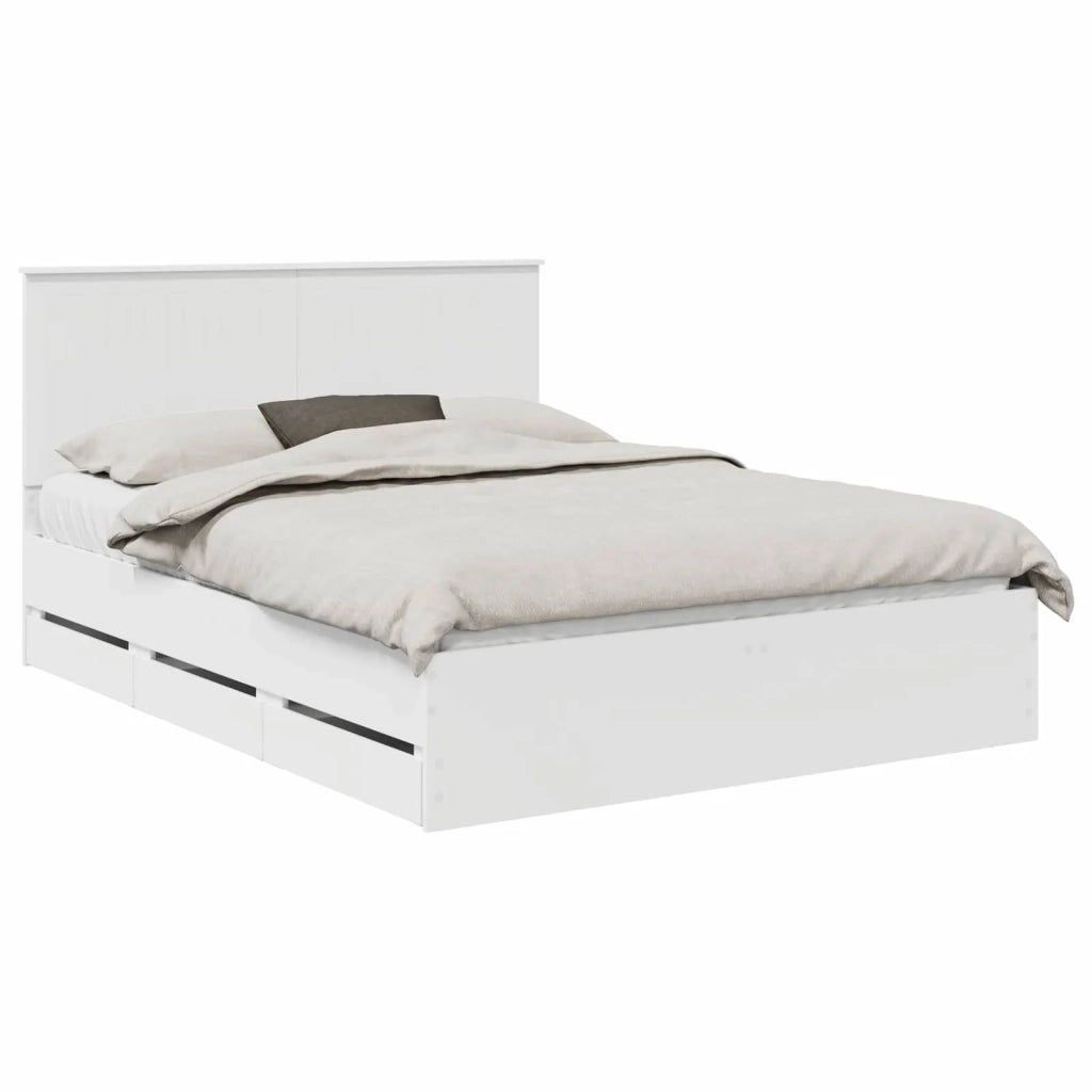 Struttura del letto Bianco 150 x 200 cm Legno Ingegnerizzato 3411103