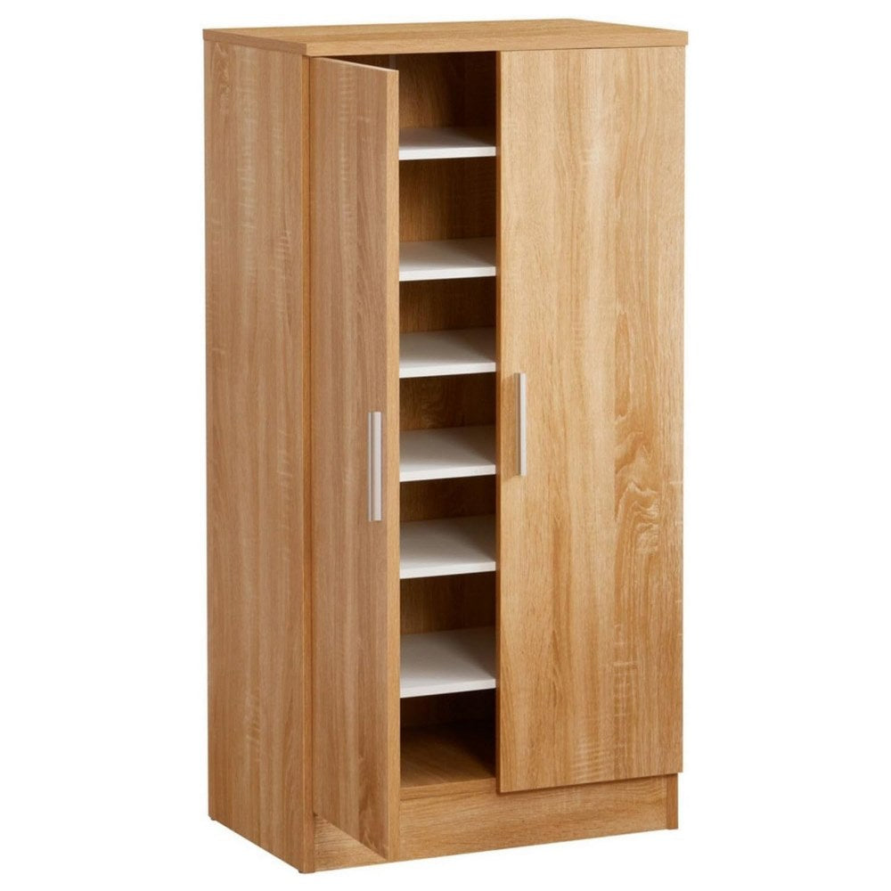 Scarpiera 2 Ante 108x55x36 cm in legno rovere chiaro