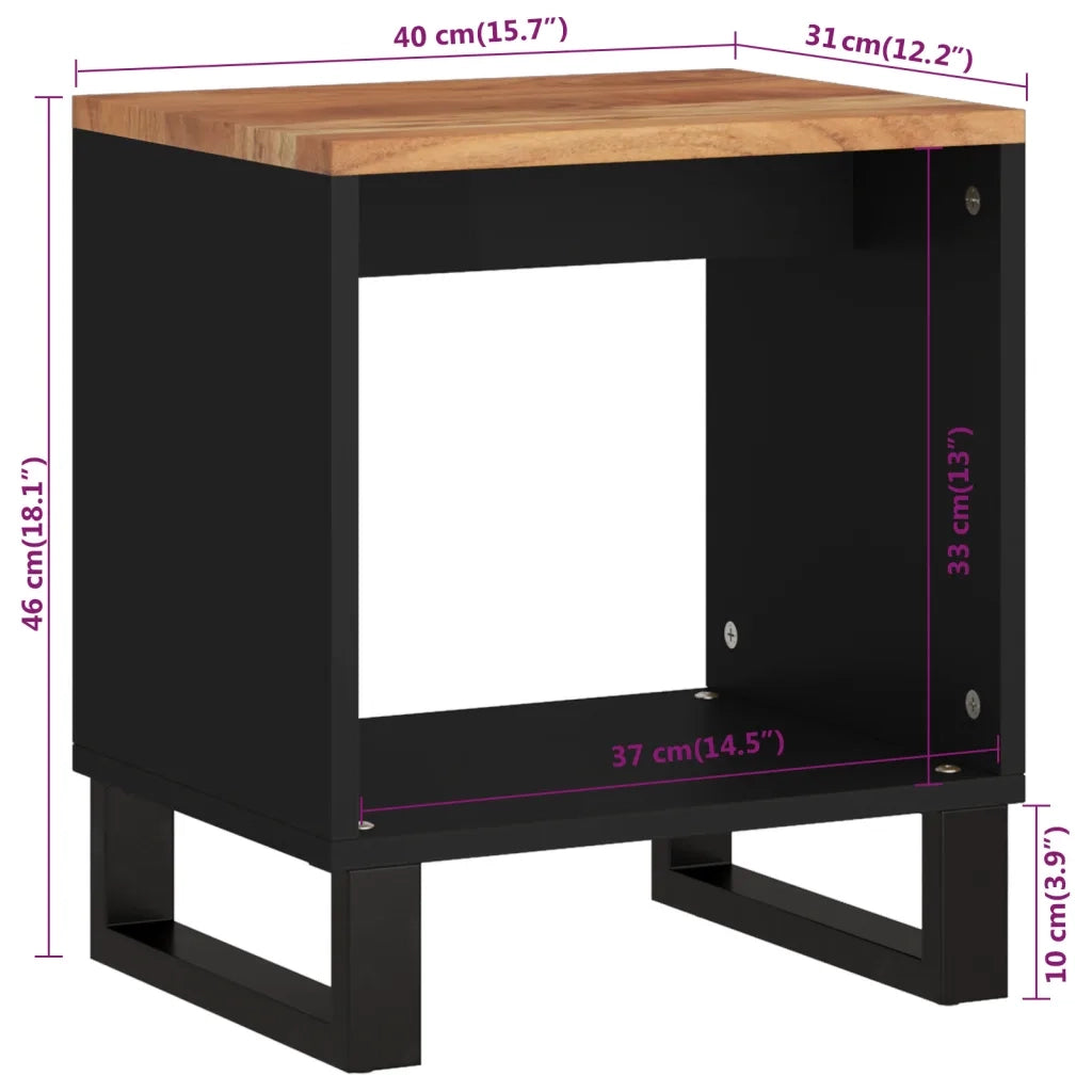 Tavolino da salotto | Tavolino da caff¨¨ | Tavolino da Soggiorno 40x31x46 cm Massello Acacia e Multistrato