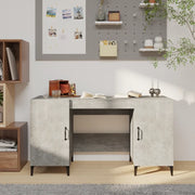 Scrivania Grigio Cemento 140x50x75 cm in Legno Multistrato cod mxl 69443