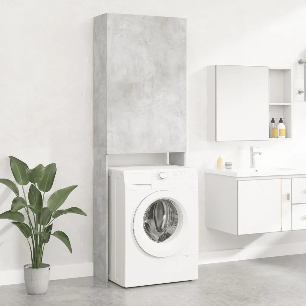 Mobile per Lavatrice Grigio Cemento 64x25,5x190 cmcod mxl 97317
