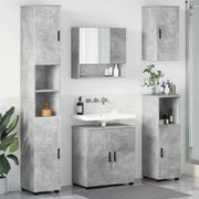 Set di mobili per il bagno con porta 5 pcs Grigio cemento