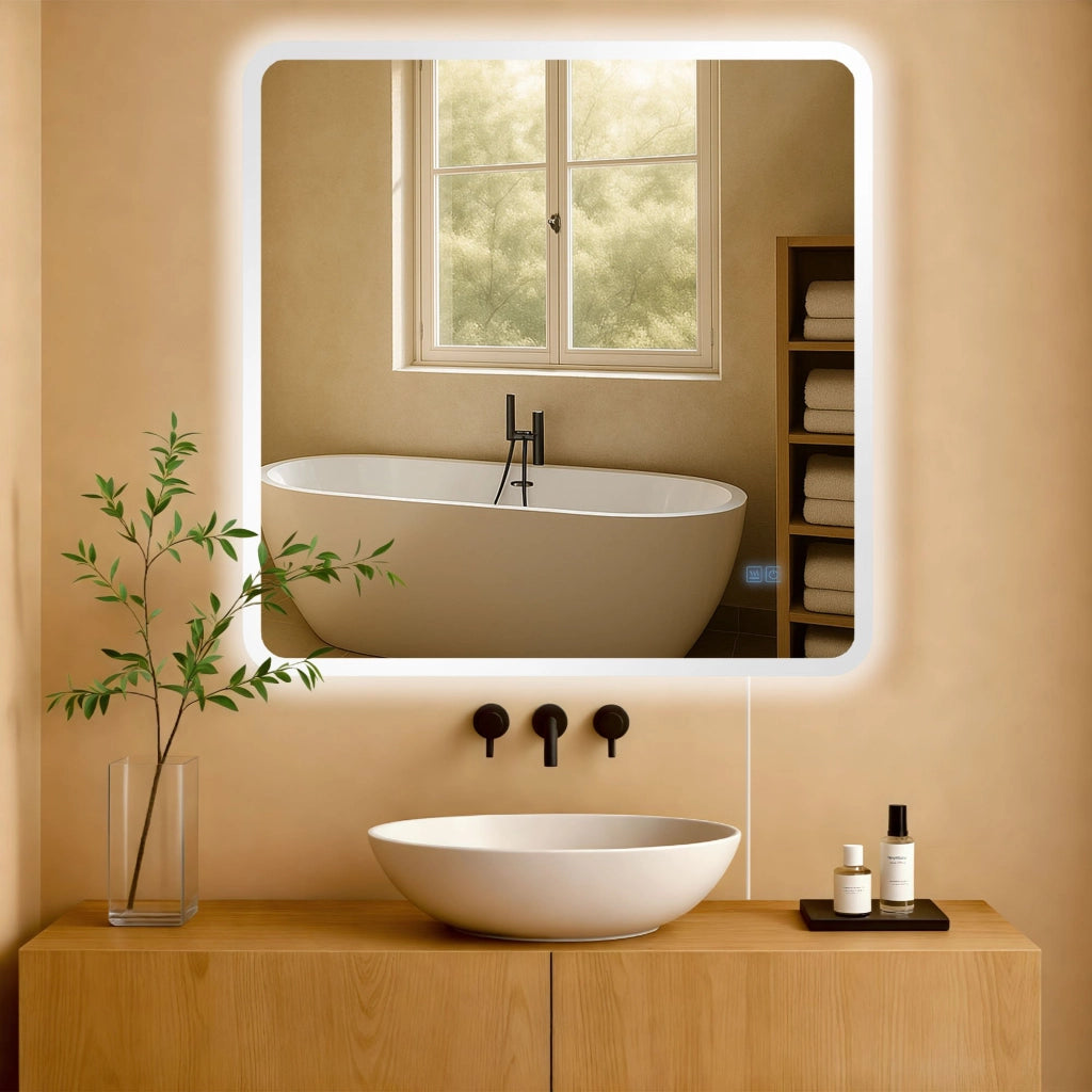 Specchio da bagno Jericho 80x80 senza Bluetooth