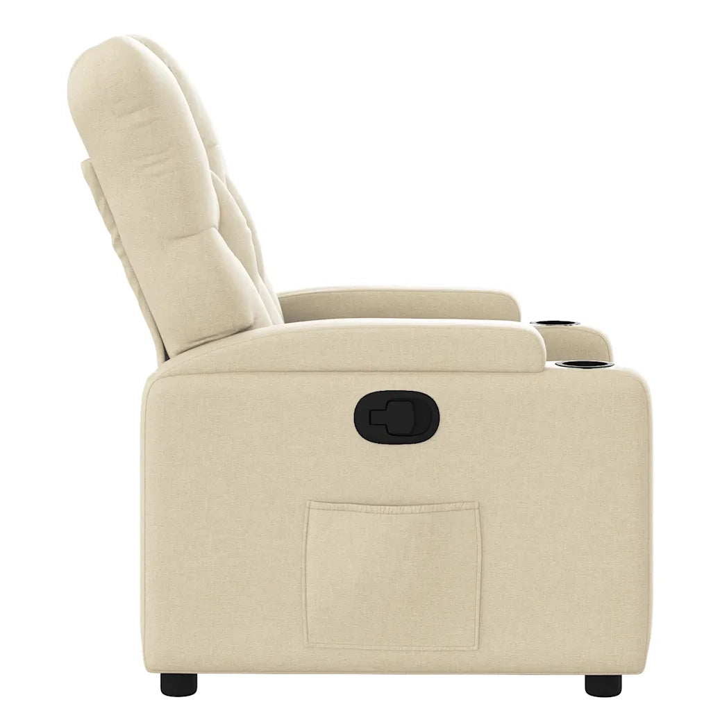 Divano Sedia-Poltrona Reclinabile in Tessuto Crema 737516