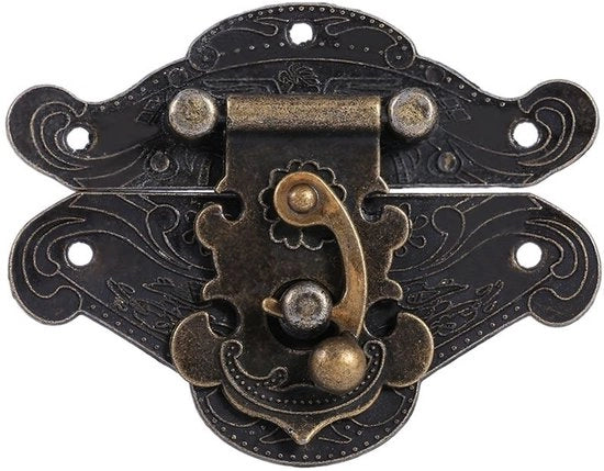Fermoporta a Retro Design - Fermoporte - Chiusura con Chiave - Sostenibile - Zinco - Adatto a Cassetti in Legno