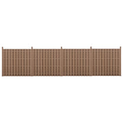 Recinzione in WPC per Giardino Staccionata a Doppia Faccia Steccato Alto 185 cm Lungo 747 cm Marrone NEU.HOLZ