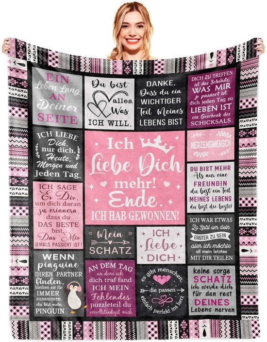 Regalo di anniversario per donna, doni per la sua compagna, doni I Love You per donna, doni romantici per donna, doni d'amore deken 150x130CM