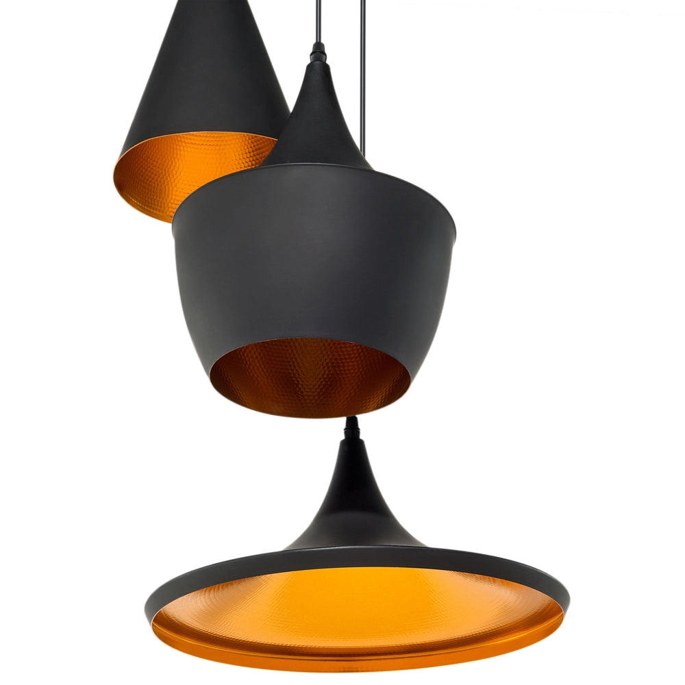 Lampadario da Cucina moderna a sospensione a soffitto a 3 luci Nero