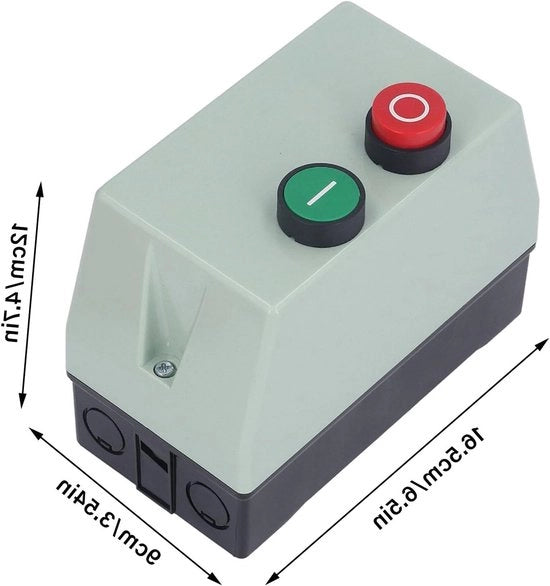 Avviamento Motore Idroimpermeabile IP55 - Avviamento Motore a Fase Singola/Tripla - Protezione Antisurraggio - Sicurezza Intelligente - Facile da Utilizzare - Adatto per Compressori d'Aria - Interruttore di Avviamento Motore