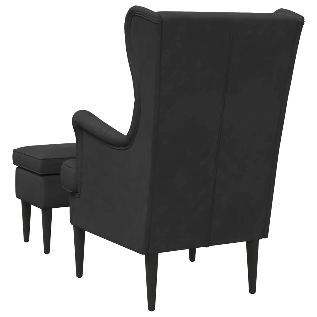 Poltrona con Ottomano 2 pz Nero Velluto 3418819