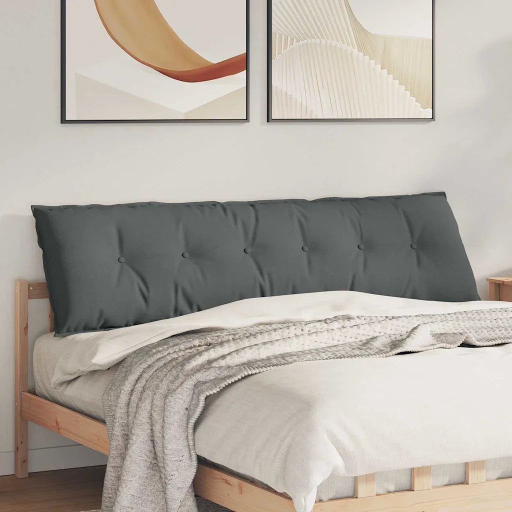 Cuscino per Schiena Grigio scuro 180 x 19 x 50 cm Tessuto 42014917