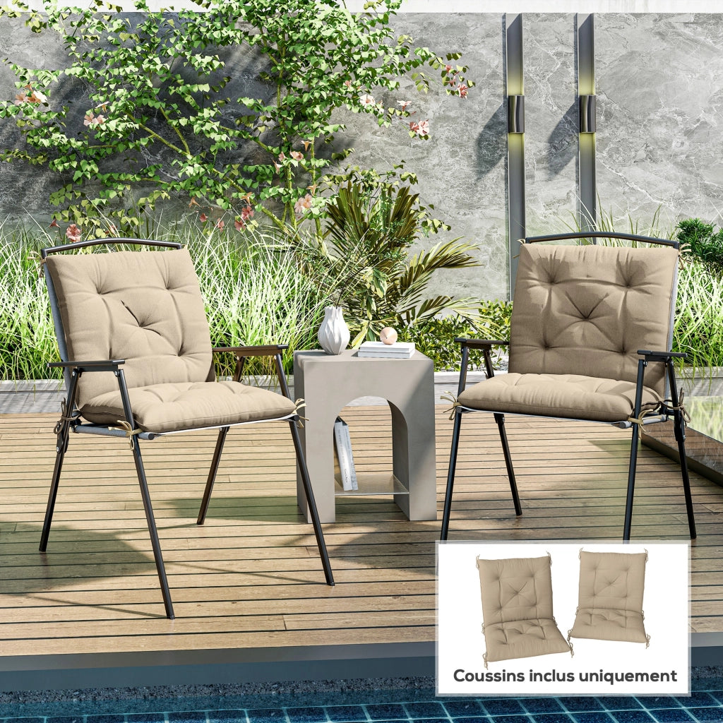 Cuscini per Sedie da Giardino ¨C Zephmum ¨C Beige 98x50x8 cm