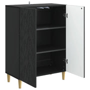 Credenza | Madia | Buffet da pranzo | Armadio da pranzo Nero 66 x 34,5 x 90 cm Legno ingegnerizzato
