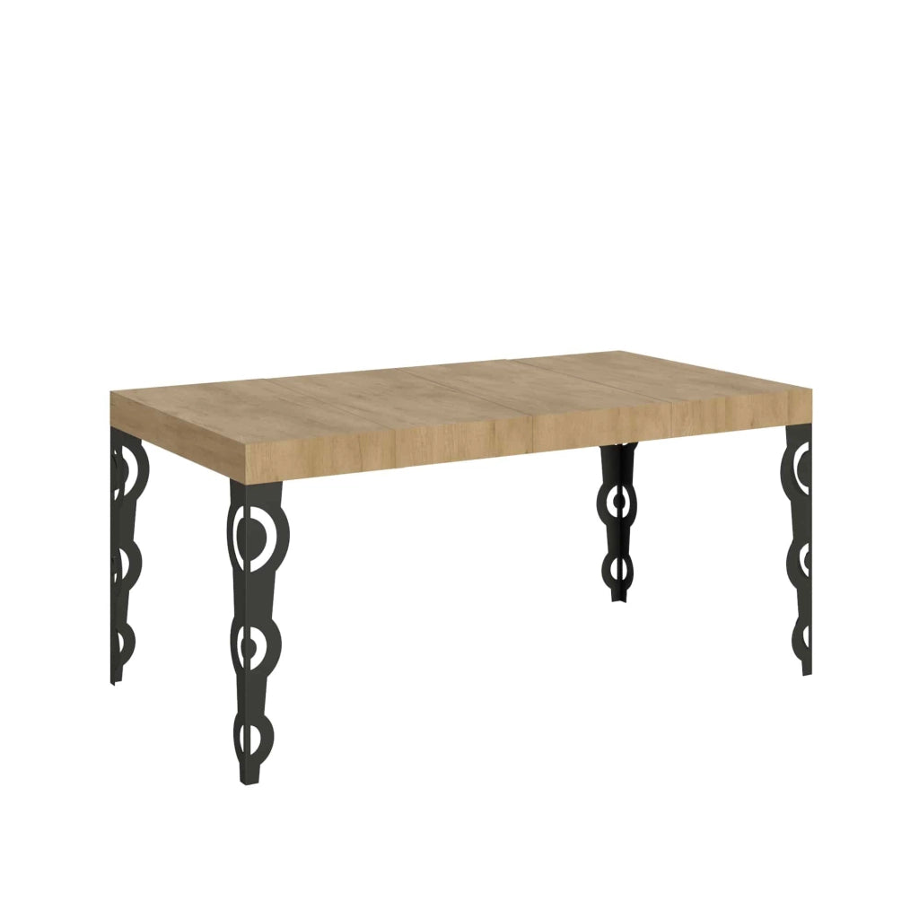 Tavolo allungabile 140/400x90 cm Karamay Premium quercia natura gambe antracite