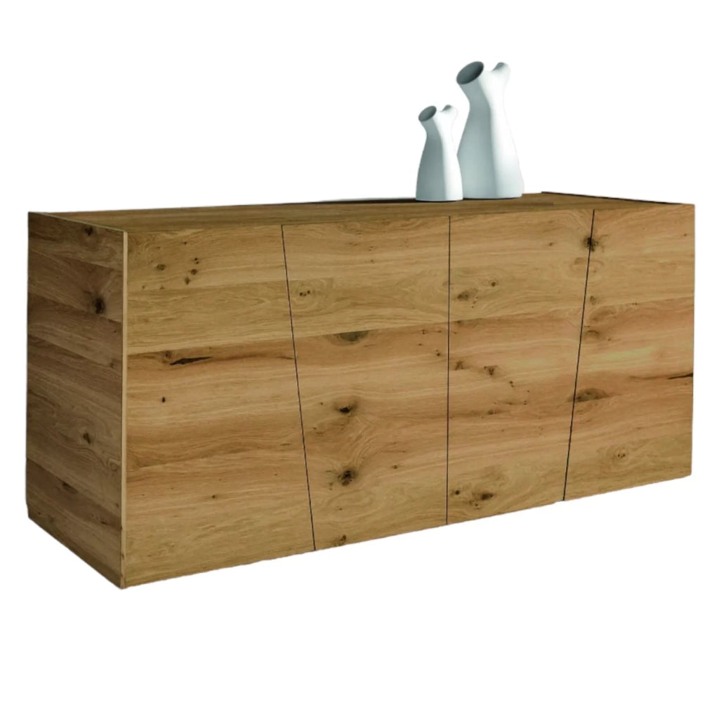 Madia credenza in legno rovere nodato spazzolato  l.180x50x75 (890) - Mobili 2G