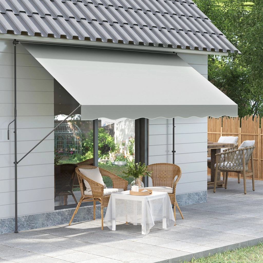 Toldo Retrattile Manuale per Balcone ¨C zephmum ¨C 300x175x210-310 cm Colore Crema
