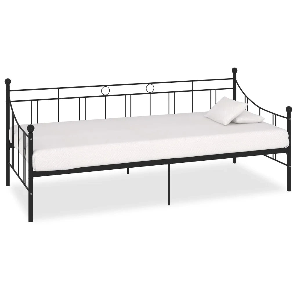 Telaio Divano Letto Nero in Metallo 90x200 cm cod mxl 62724
