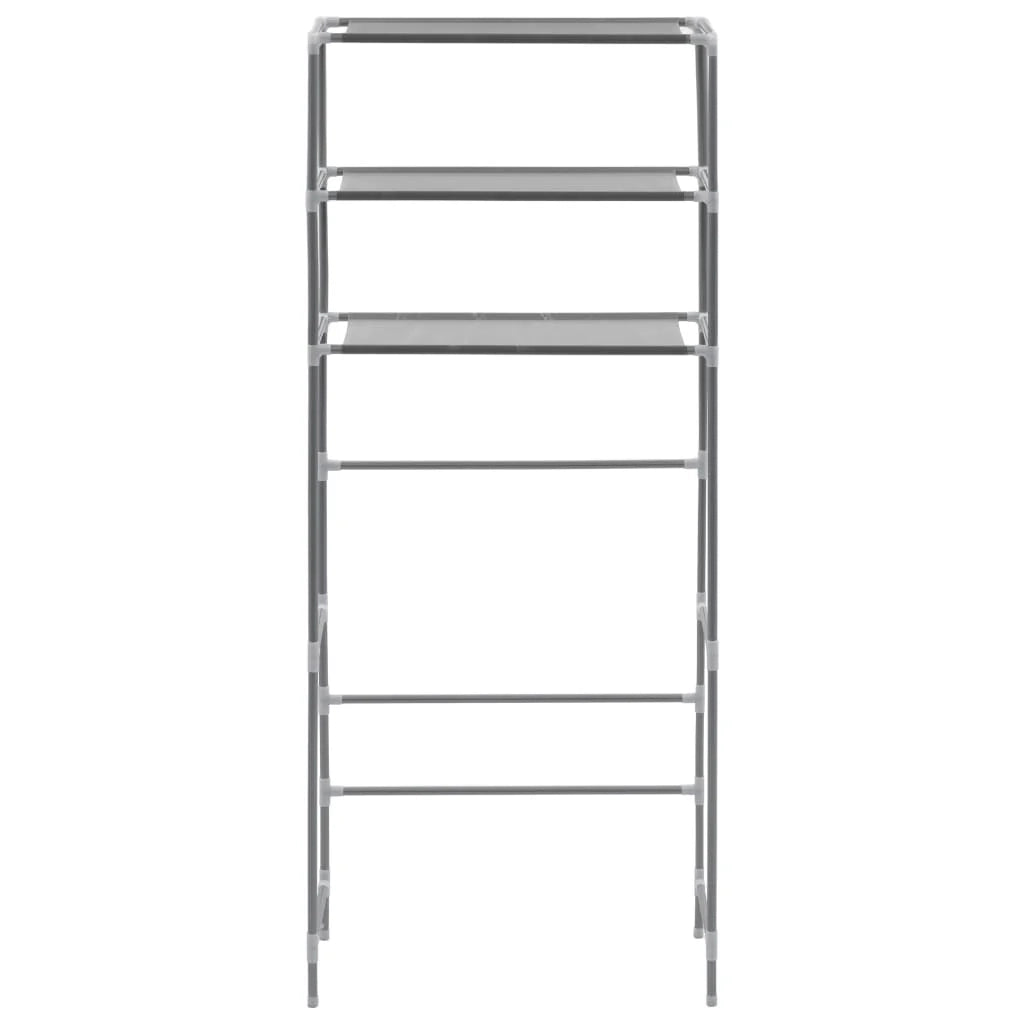 Scaffale portaoggetti a 3 ripiani 69 x 28 x 169 cm Argento 02_0005507