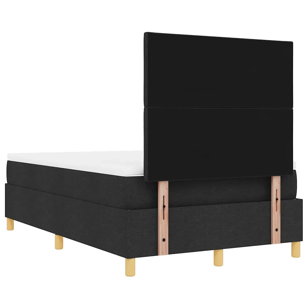 Letto a molle con testiera Nero 190 x 120 cm Tessuto 3344361