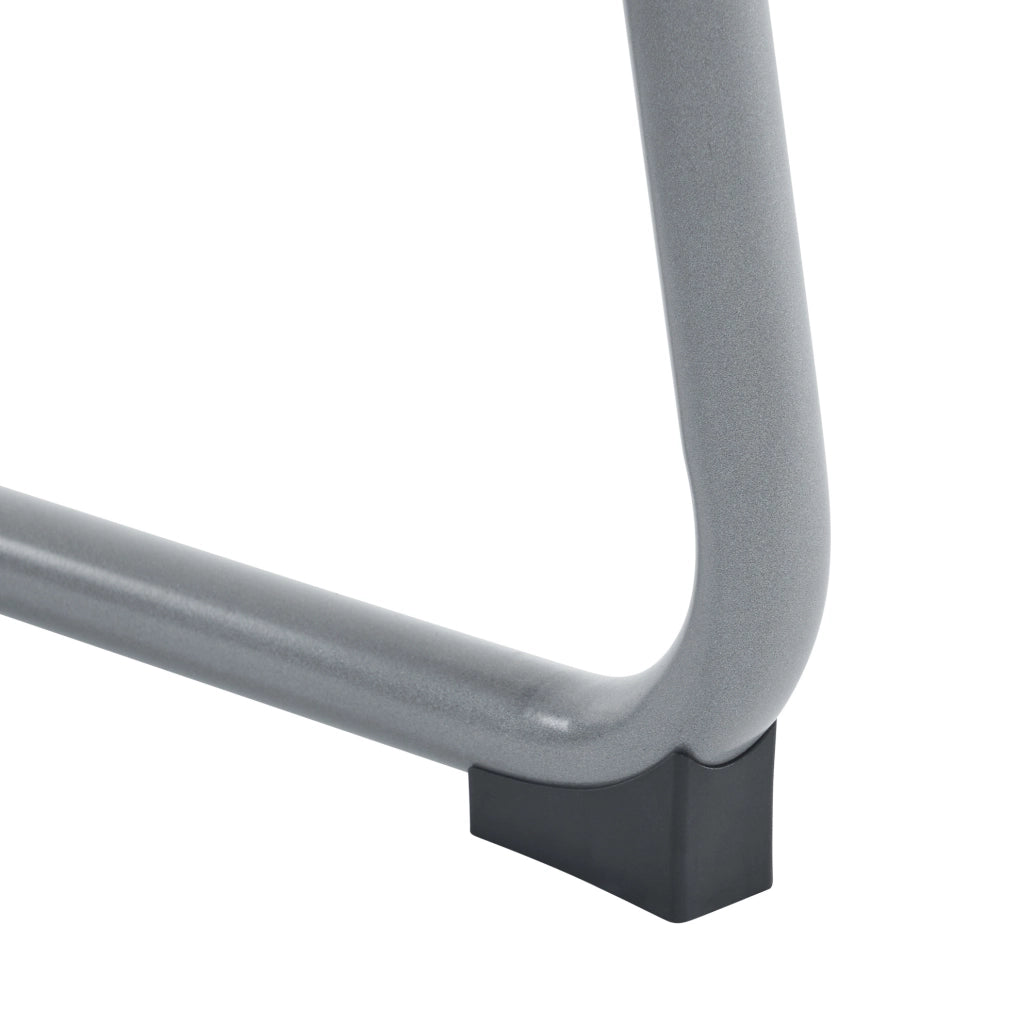 Set di 2 sedie da pranzo con braccioli integrati ergonomiche in pelle grigio