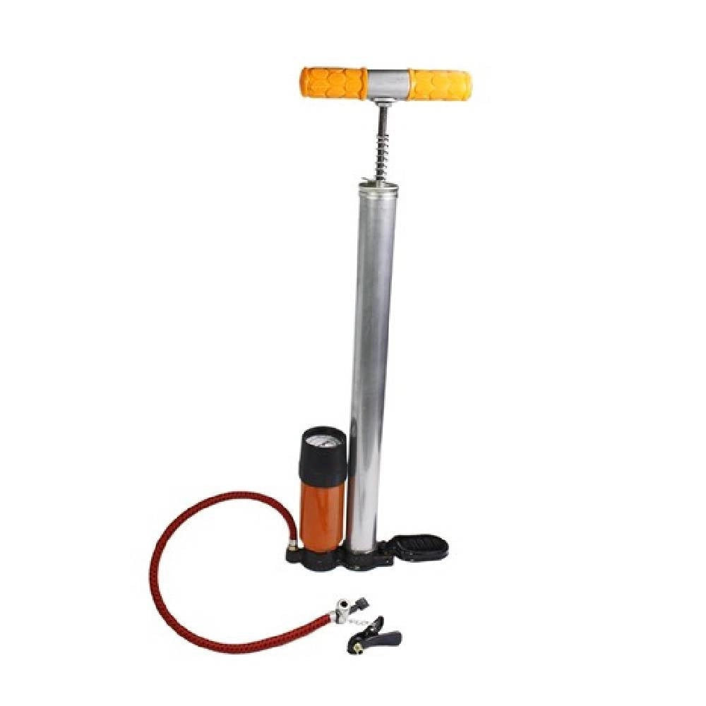 Trade Shop - Pompa Manuale Gonfiatore 10 Bar Per Gonfiare Ruote Bicicletta Auto Gonfiabili -