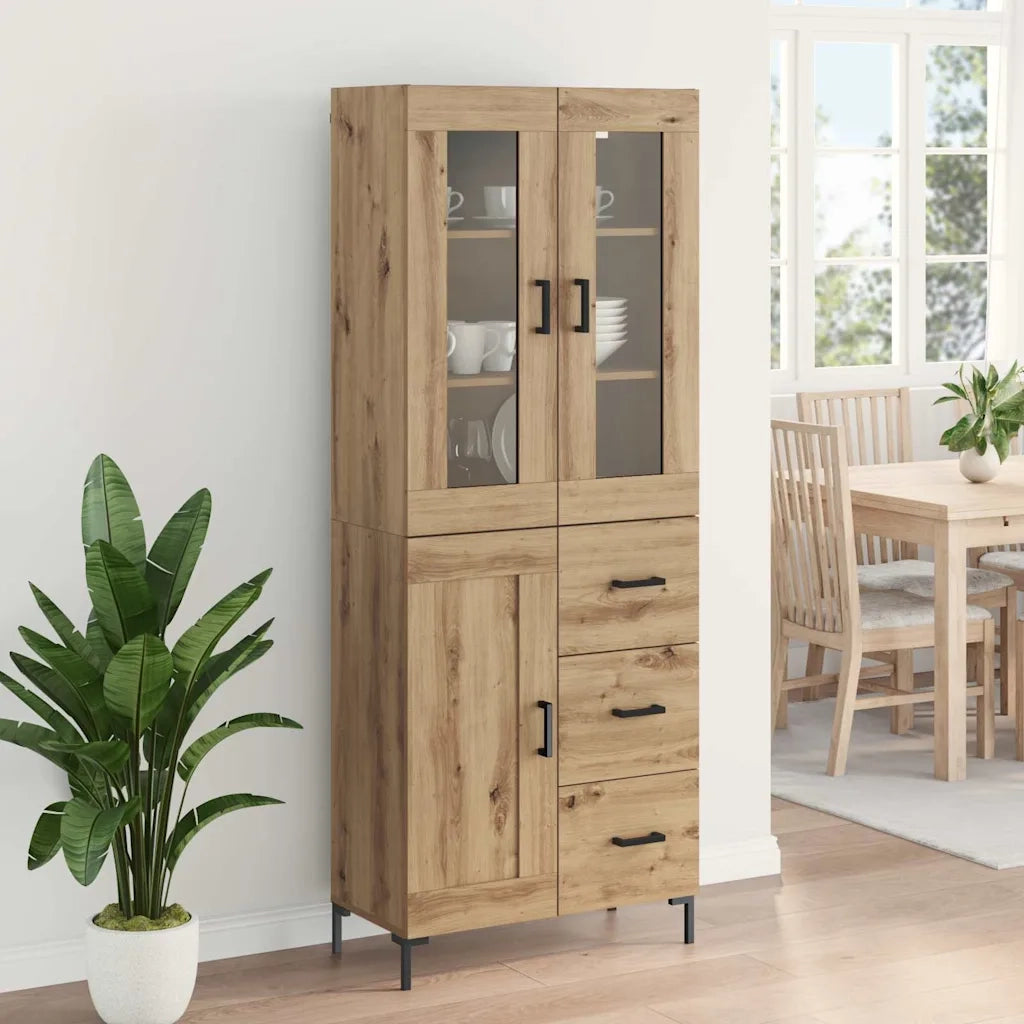 Credenza 2 pcs Rovere artigianale Legno multistrato 3415990