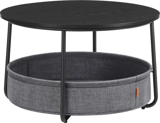 Sedia da soggiorno – Con schienale – Tela in inchiostro nero e grigio lavabile – Design originale