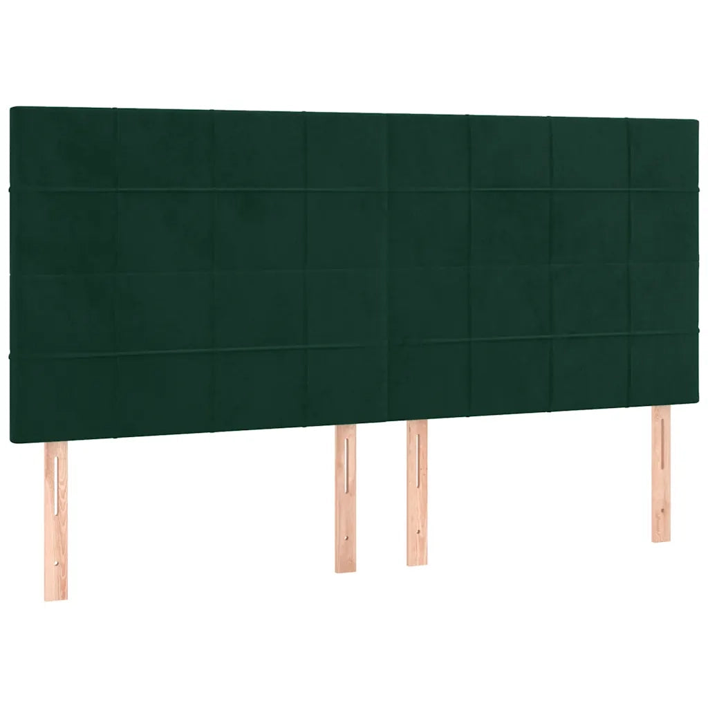 Giroletto senza Materasso-Struttura Letto Verde Scuro 160x200 cm in Velluto 919361