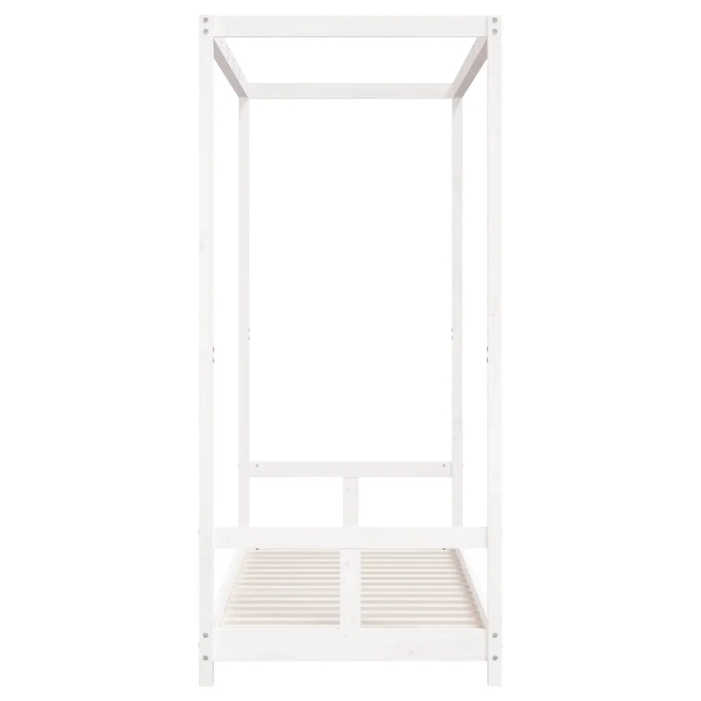 Giroletto per Bambini Bianco 80x200cm in Legno Massello di Pino 834520