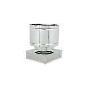 Fumaiolo da 32x42cm tipo botte 4 venti inox aisi 304 base rettangolare