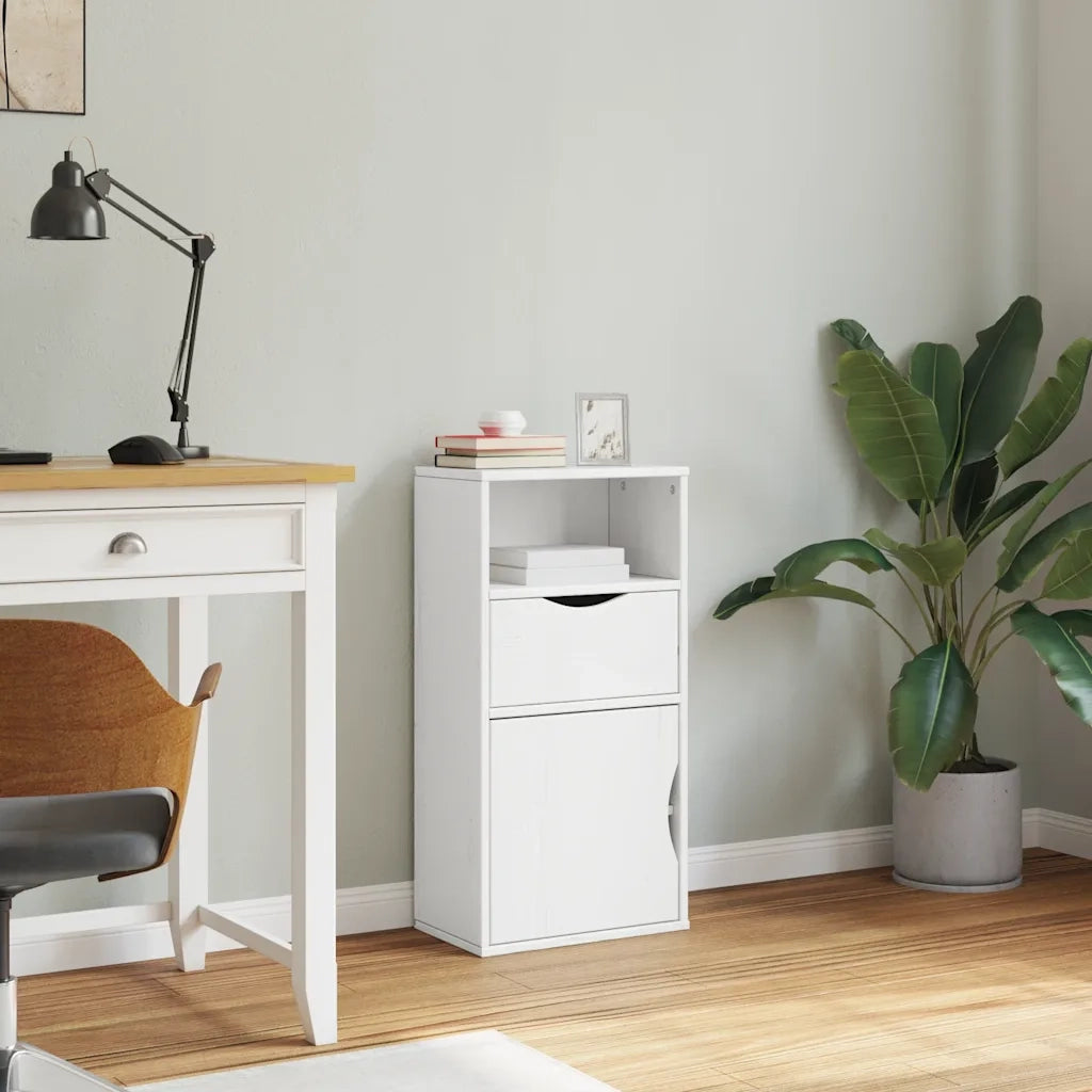 Armadietto Laterale con Cassetto ODDA Bianco 40x24x79 cm 4103600