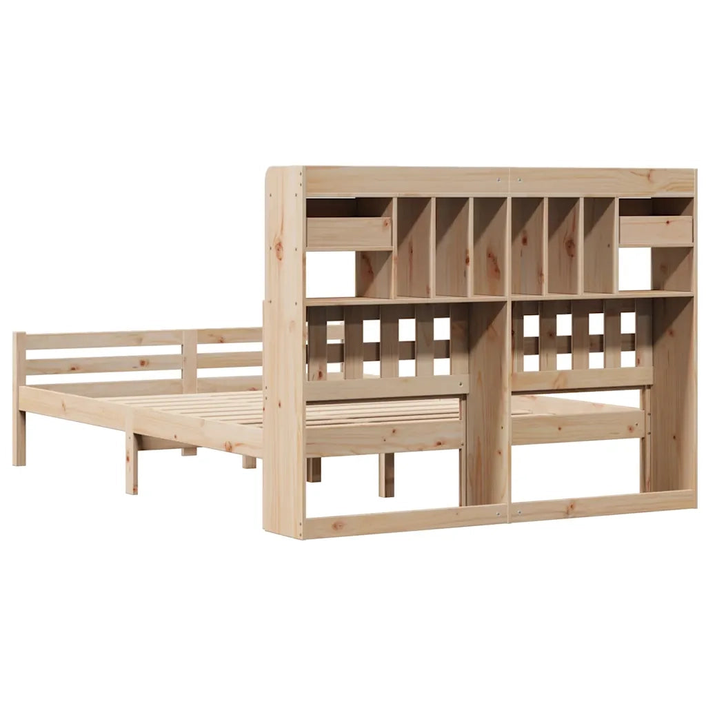 vidaXL Letto Libreria senza Materasso 140x190 cm in Legno di Pino