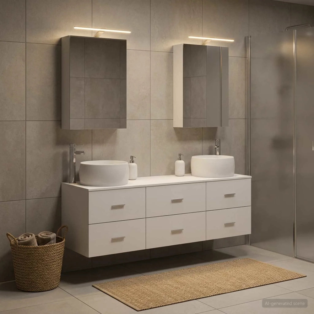 Set di mobili per il bagno 5 pcs Bianco 3406991