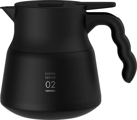 V60 Plus in acciaio inossidabile nero, capienza 600 ml