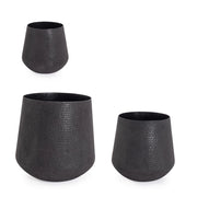 Set di 3 Porta Vaso in Metallo con Finitura Smaltata Opaca - FRESH