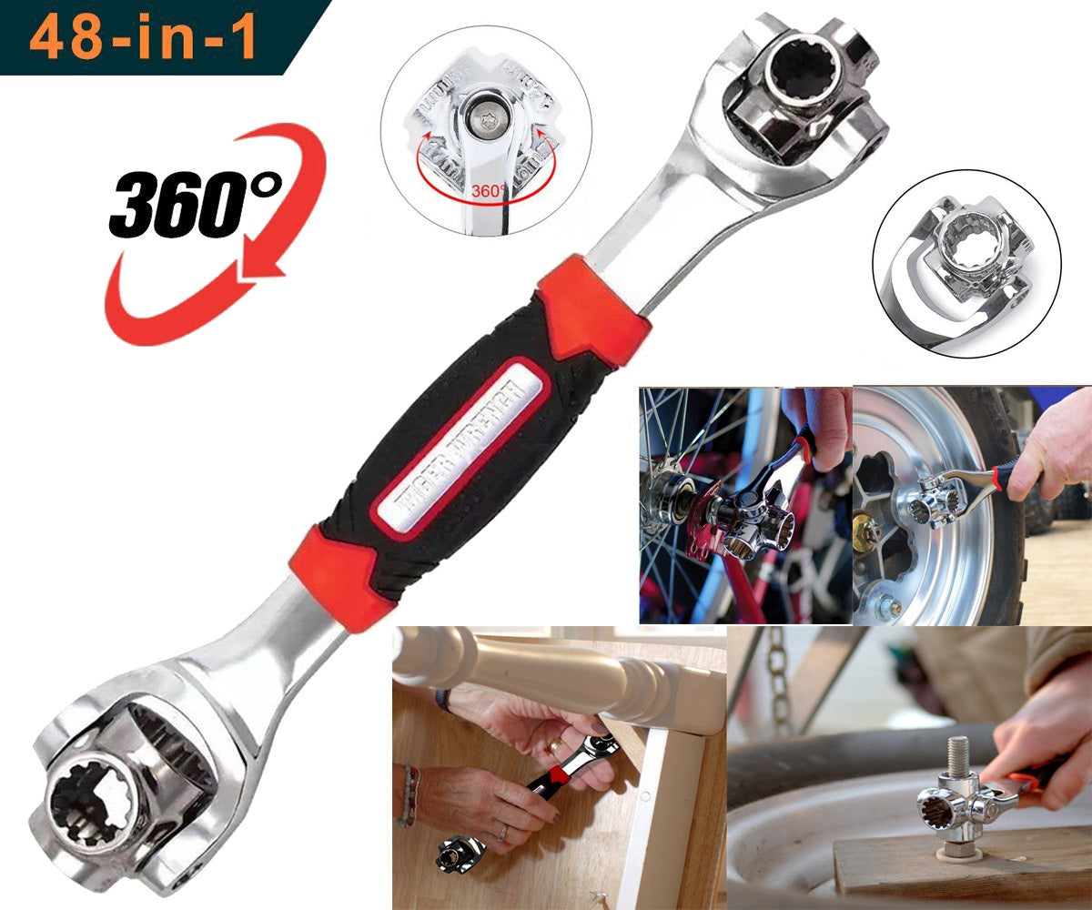 48 in 1 CHIAVE MULTIFUNZIONE UNIVERSALE CRICCHETTO ANGOLO FINO A 45° RUOTA 360