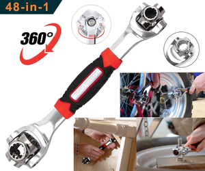 48 in 1 CHIAVE MULTIFUNZIONE UNIVERSALE CRICCHETTO ANGOLO FINO A 45° RUOTA 360
