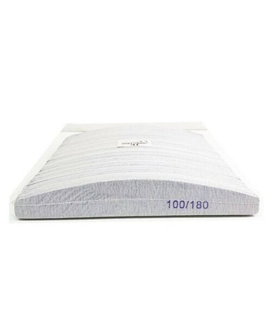 48 Lime Mezzaluna Bilaterale Grana 100/180 Ricostruzione Unghie Manicure         