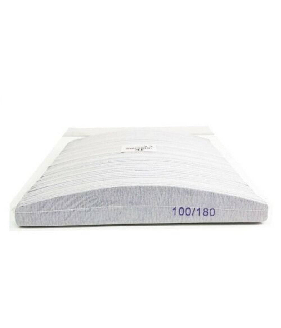 48 Lime Mezzaluna Bilaterale Grana 100/180 Ricostruzione Unghie Manicure         