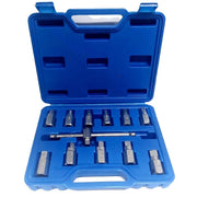 Trade Shop - Chiave Del Carter Quadrato Ed Esagonale Set 12 Pezzi Chiavi Universali A Bussola -