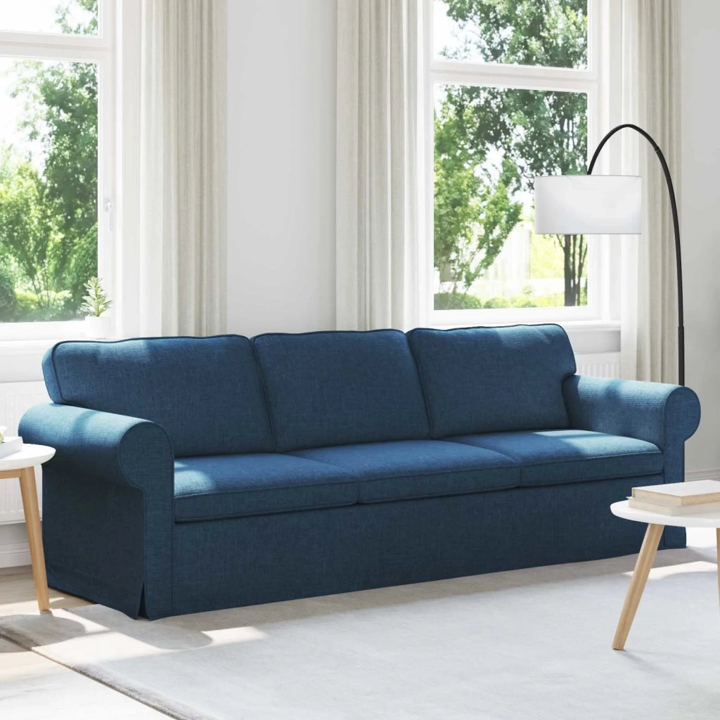 Divano Blu 245 x 82 x 80 cm Tessuto