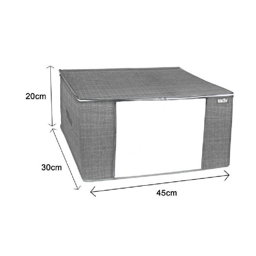 Trade Shop - Scatola Box Salvaspazio Portatutto Contenitore Organizer 45 X 30 X 20 Cm 69709 -