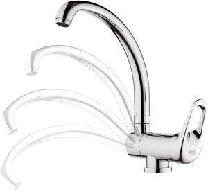 Rubinetto lavello con bocca alta girevole - serie remix